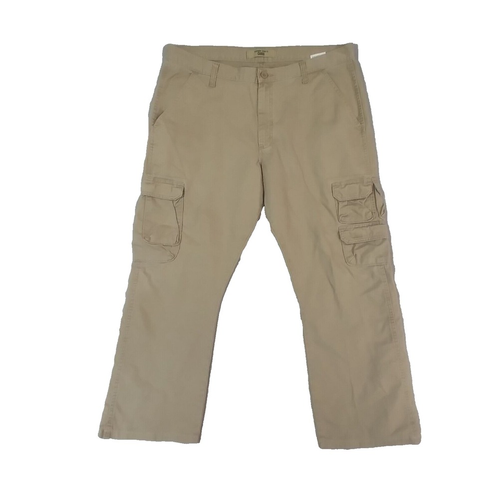 Wrangler cargo pants mens 38 x 30 khaki tan beige cotton outdoor camping hiking